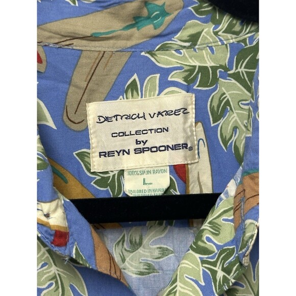 Reyn Spooner Dietrich Varez Hawaiian Shirt Mens Large Surf Board Floral Rayon - Picture 4 of 9